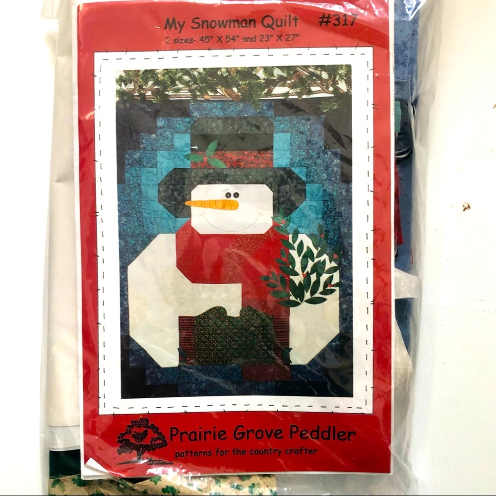 “My Snowman Quilt” Pattern #317, 2 Sizes of Snowmen, Complete
